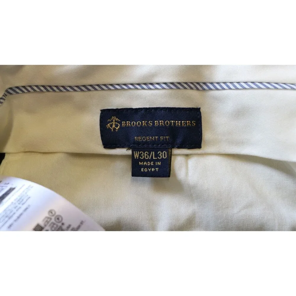 Brooks Brothers Mens Explorer Regency Fit Plaid Wool Blend Slacks Pants 36 x 30